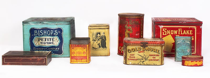 Vintage Advertising Tins Collection  (nine) (1 of 4)