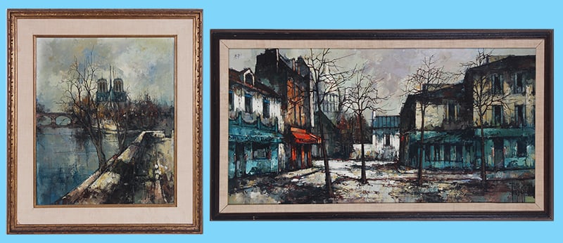 French Artist Unidentified  (Mid-20 th  Century)  (two) (1 of 7)