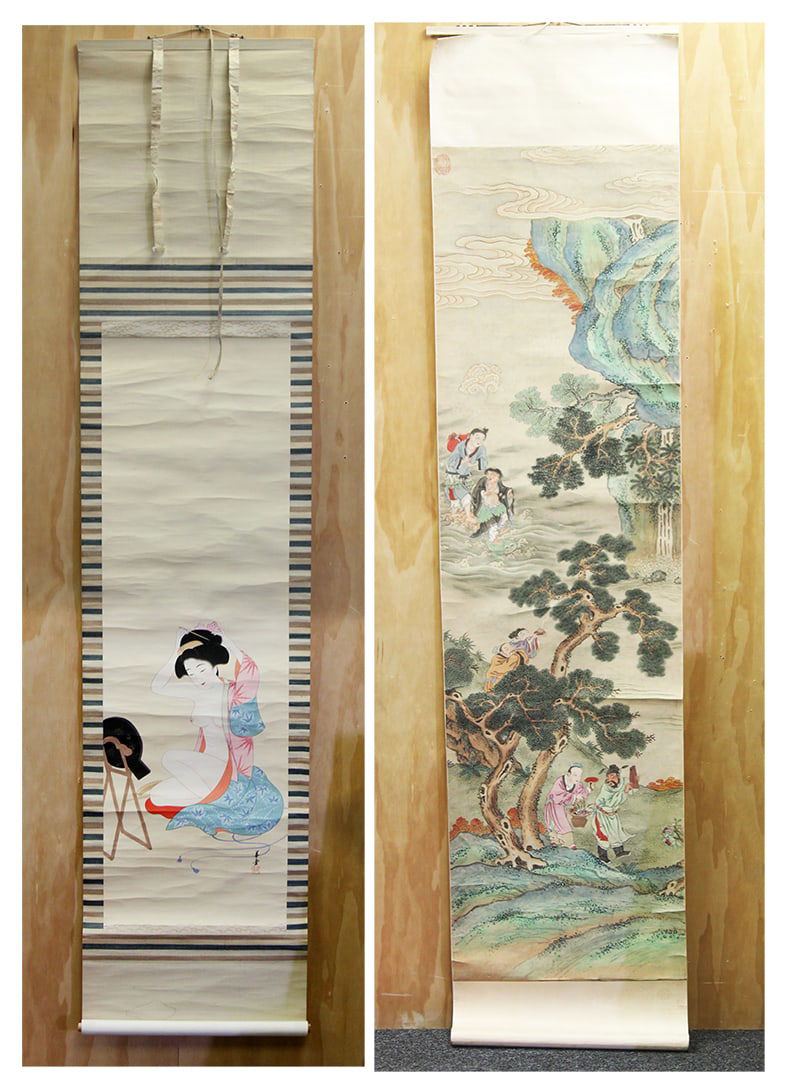Japanese or Chinese Scrolls  (eleven) (1 of 2)