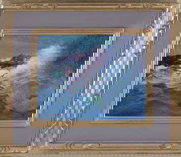 Sydney Laurence (1865-1940) Alaska: SEAGULLS, oil painting on panel, signed lower left, 7 x 10”, frame 13 ½ x 15 ½”. Provenance A. J. Kollar Fine Paintings LLC, Seattle WA.