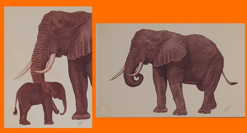 Wildlife Art  from African  (two) (1 of 4)