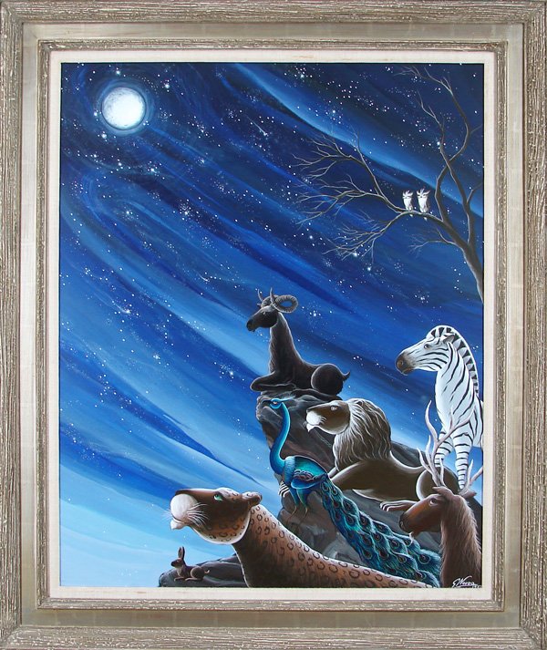 Gustavo Novoa (b. 1941) Chilean: HUMILITY, 1977, oil painting on panel, signed and dated lower right, 39 ½ x 32”, framed. Wally Findlay Gallery