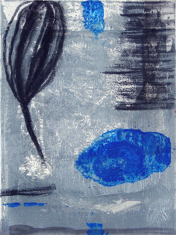 Tom Savage (b. 1953) American: RISE & FALL, 2009, oil painting and charcoal on canvas, titled signed and dated on verso, 16 x 12”, in good studio condition.