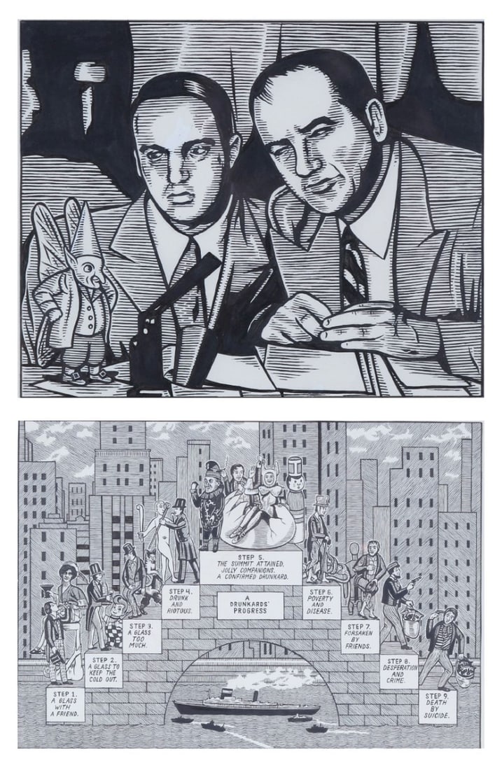 Michael Kupperman  aka  P. Revess  (b. 1966) New York  (two) (1 of 5)