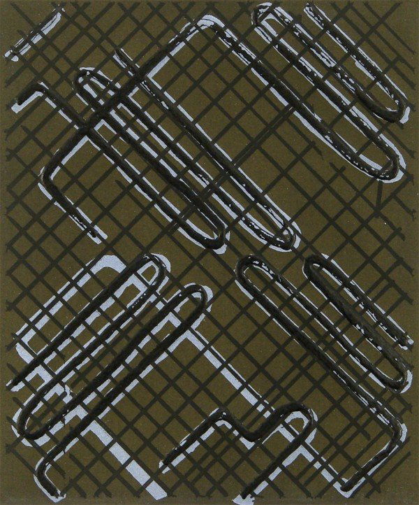 Ed Moses (b. 1926) Californian: ELOI-VADOR III, 1989, color etching, signed in pencil, from the numbered edition 75, image 12 ¾ x 10 ½”, sheet 30 x 22 ½”.