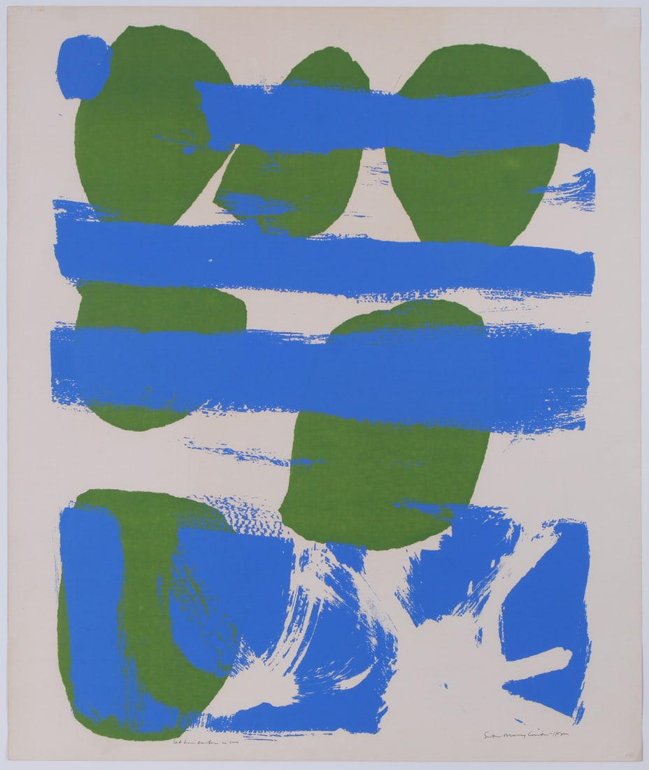 Sister Mary Corita Kent (1918-1986) California: LET HIM EASTER IN US #1 (63-34), color screenprint, signed and titled in pen, from the edition of 80, sheet 30 ½ x 25 ½”.