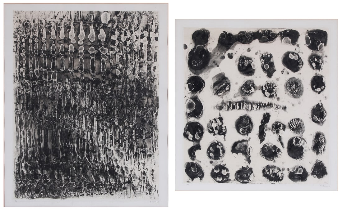 Abstract Print Artist Unidentified  (20 th  Century)  (two) (1 of 9)