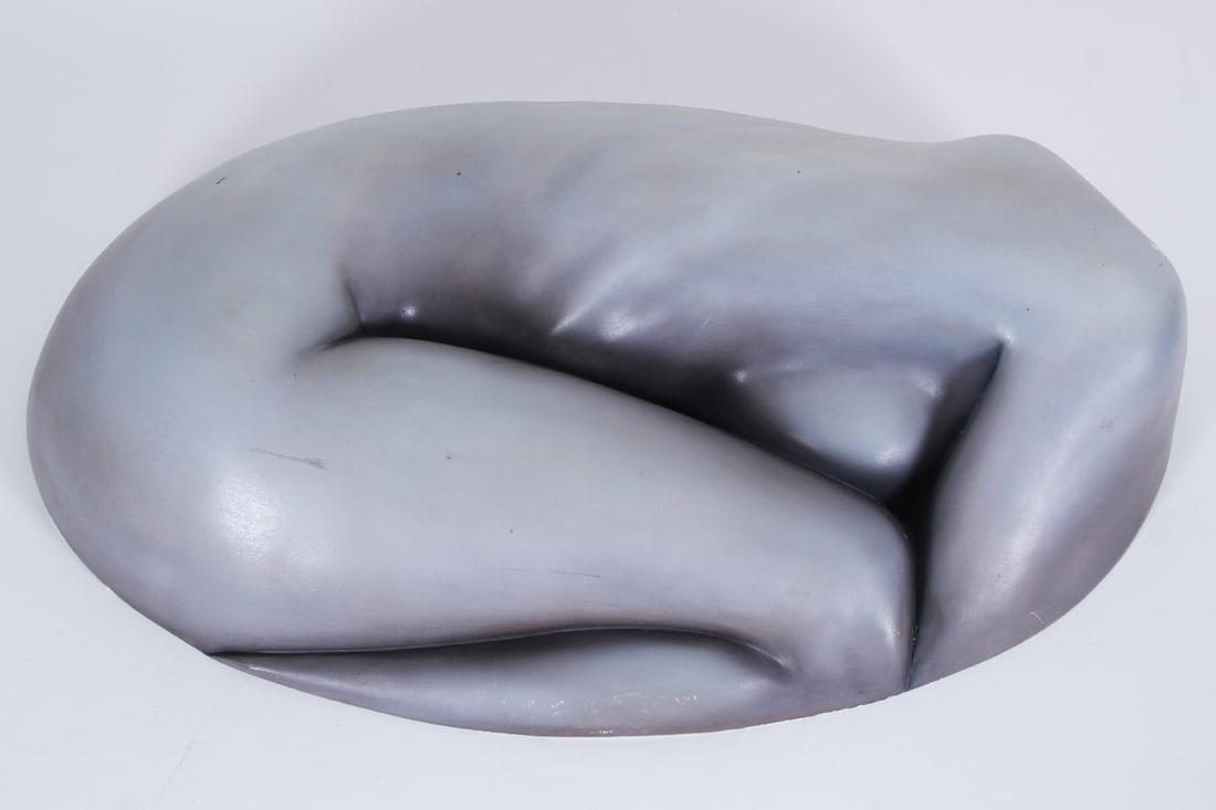 Tanya Ragir (b. 1955) Venice Beach: OVAL, 1998, painted resin sculpture, faintly signed and dated on verso, 5 x 25 x 15 ½”.