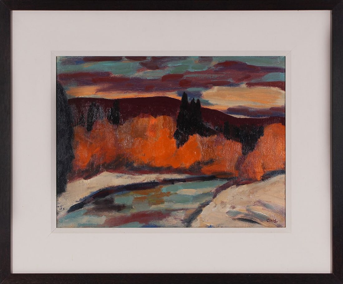 John Cole (1937- 2007) England Washington (two): NOOKSACK, 2000, oil painting on linen, signed lower right, signed and dated and titled on verso, 12 x 16”, frame 19 ¼ x 23 ¼”, Provenance: Lisa Harris Gallery, Seattle; Toget