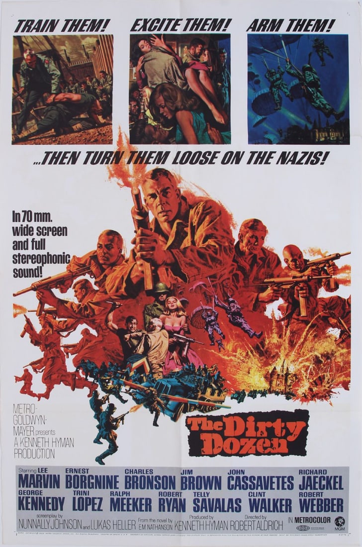 Vintage Movie Poster:  The Dirty Dozen  (with lobby cards) (13) (1 of 5)