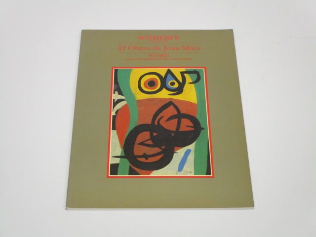 Joan Miro: 42 Obras de Joan Miro, Sotheby’s Madrid auction catalog, 12/9/1986, Spanish text, softbound. Includes price sheet.