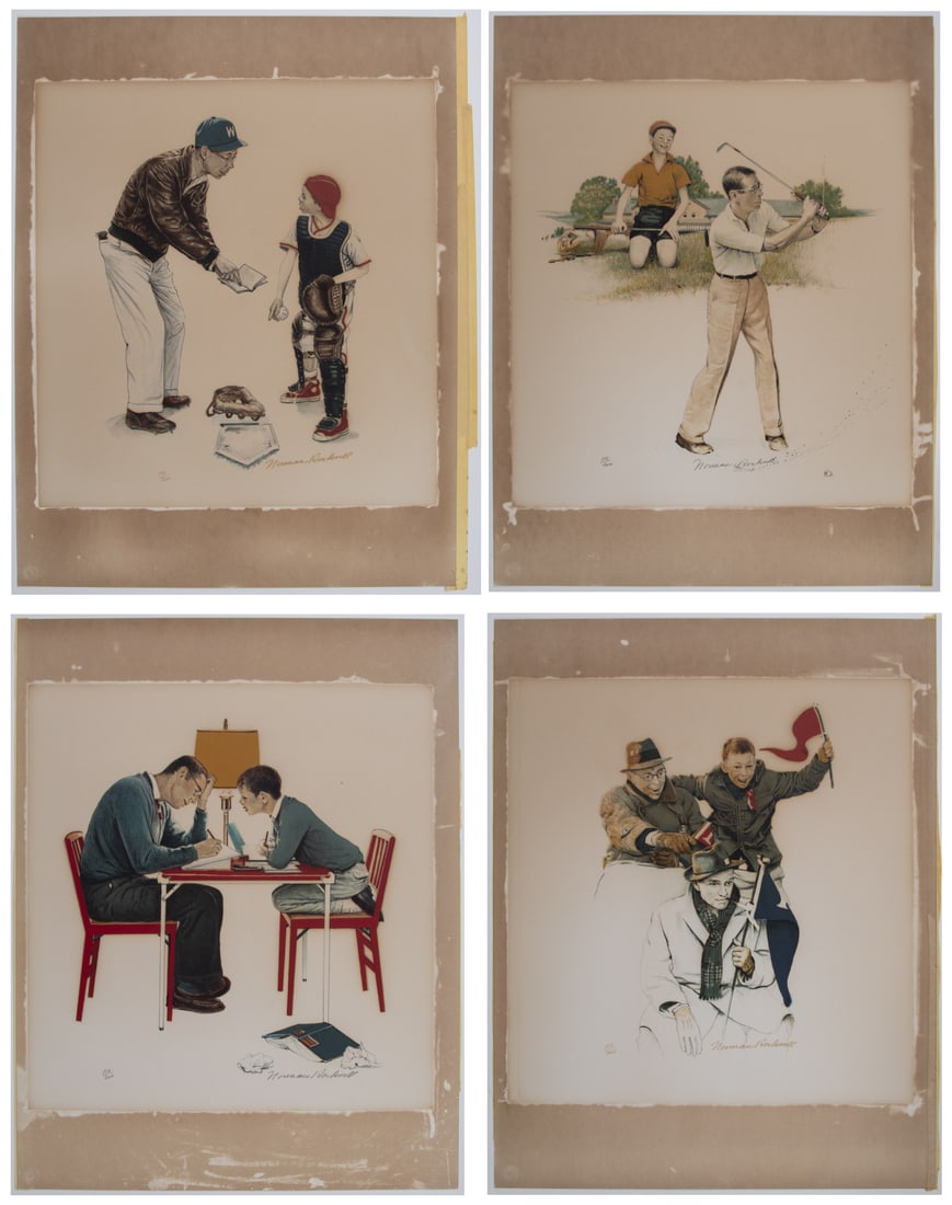 Norman Rockwell  (1894-1978) American  (four) (1 of 9)