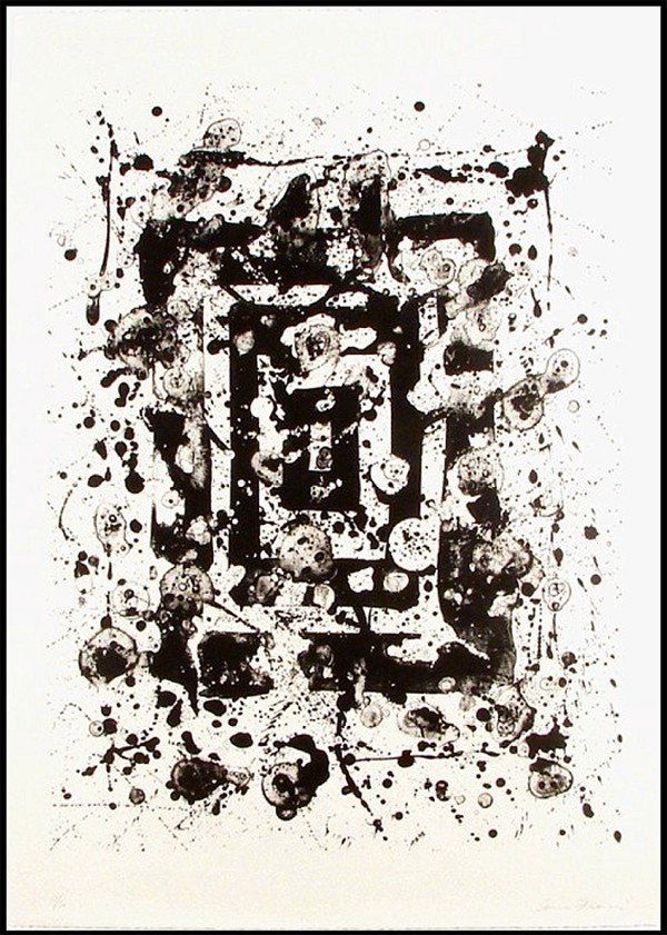 Sam Francis (1923-1994) American: UNTITLED (L.177; SF.197), 1975, lithograph, signed in pencil, from the numbered edition 30, sheet 41 x 29 ½”, printed by George Page, published by Litho Shop, a few soft creases mainly visible in r