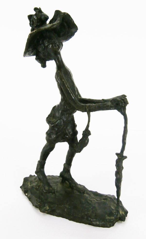 Betty Jacobs (1919-1973) American: THE STROLL, cast bronze sculpture, signed, 12 ¼” tall, minor dust accumulation, otherwise in good condition.