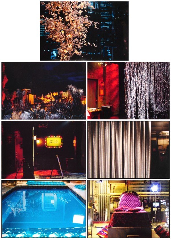 Nicoletta Munroe (20th Century) American (seven): CHERRY TREE; VEGAS; TINSEL; HOT GIRLS; CURTAIN; POOL; & BED, seven c-prints on Fuji crystal archive paper, 33 ¼ x 48 ½”, each signed and inscribed ‘RTP’ on verso, a few soft handling creases, 