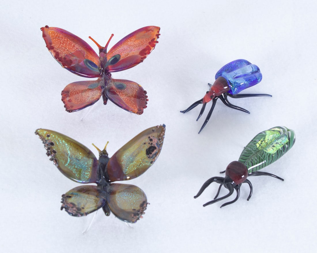 Loy Allen  art glass (20 th  Century) South Dakota  (four) (1 of 7)