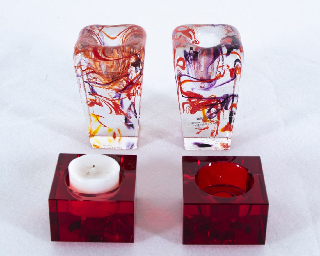 Glasslight Studio  (2)   &  Orefors  (2)  (four) (1 of 5)