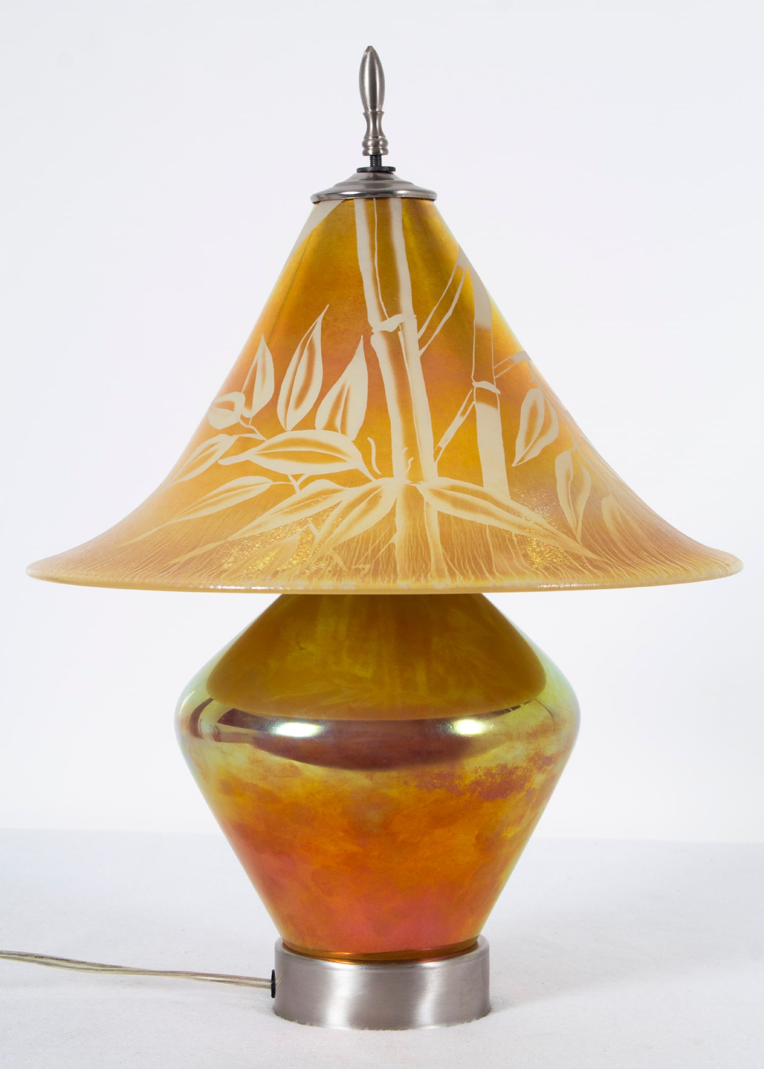 Lamp:   Iridescent glass (1 of 2)