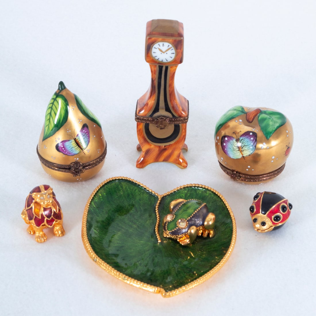 Limoges Pill Boxes  (3)   & others  (six) (1 of 6)