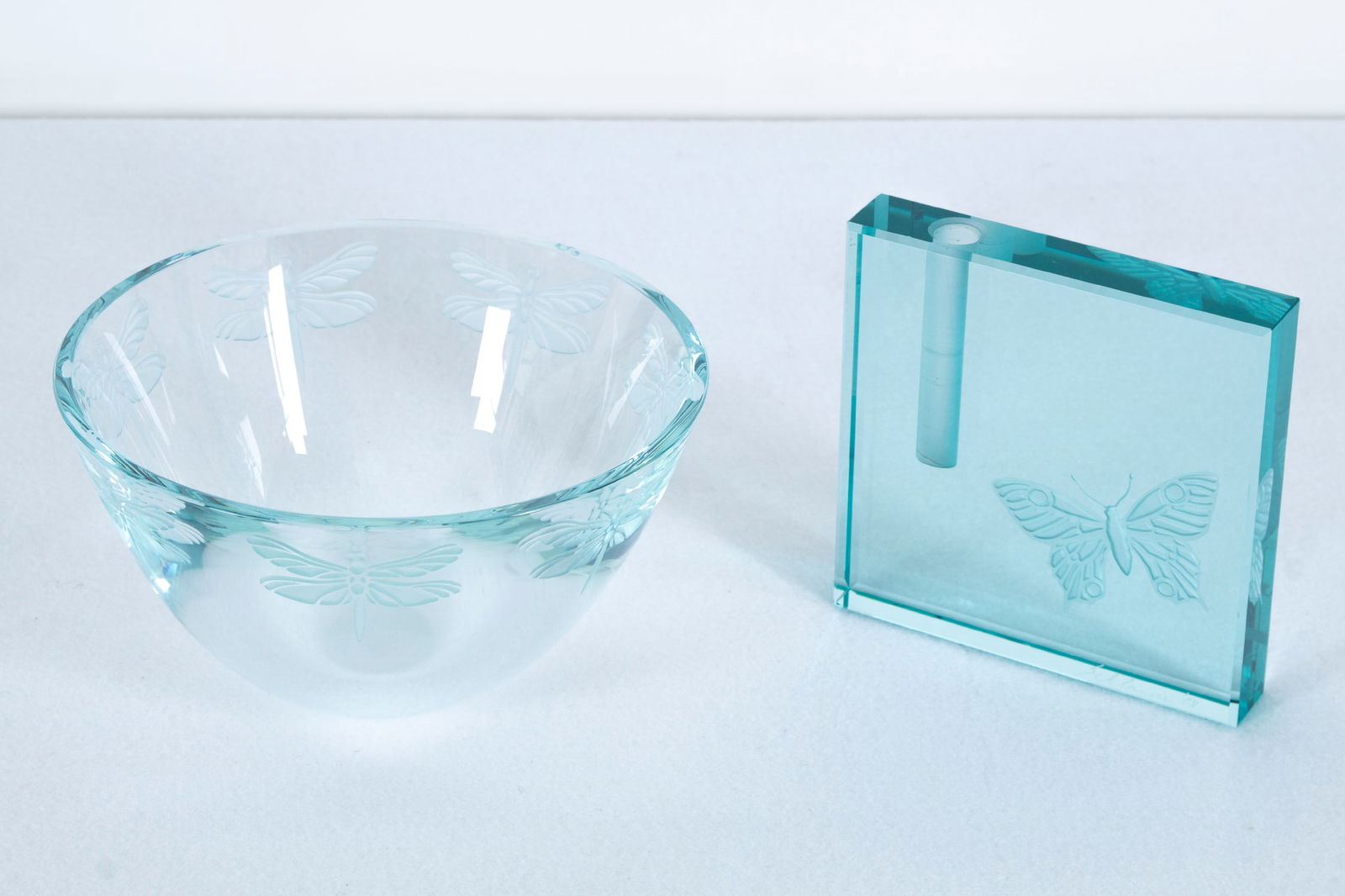 Stephen Schlanser  art glass (b. 1949)   American  (two) (1 of 5)