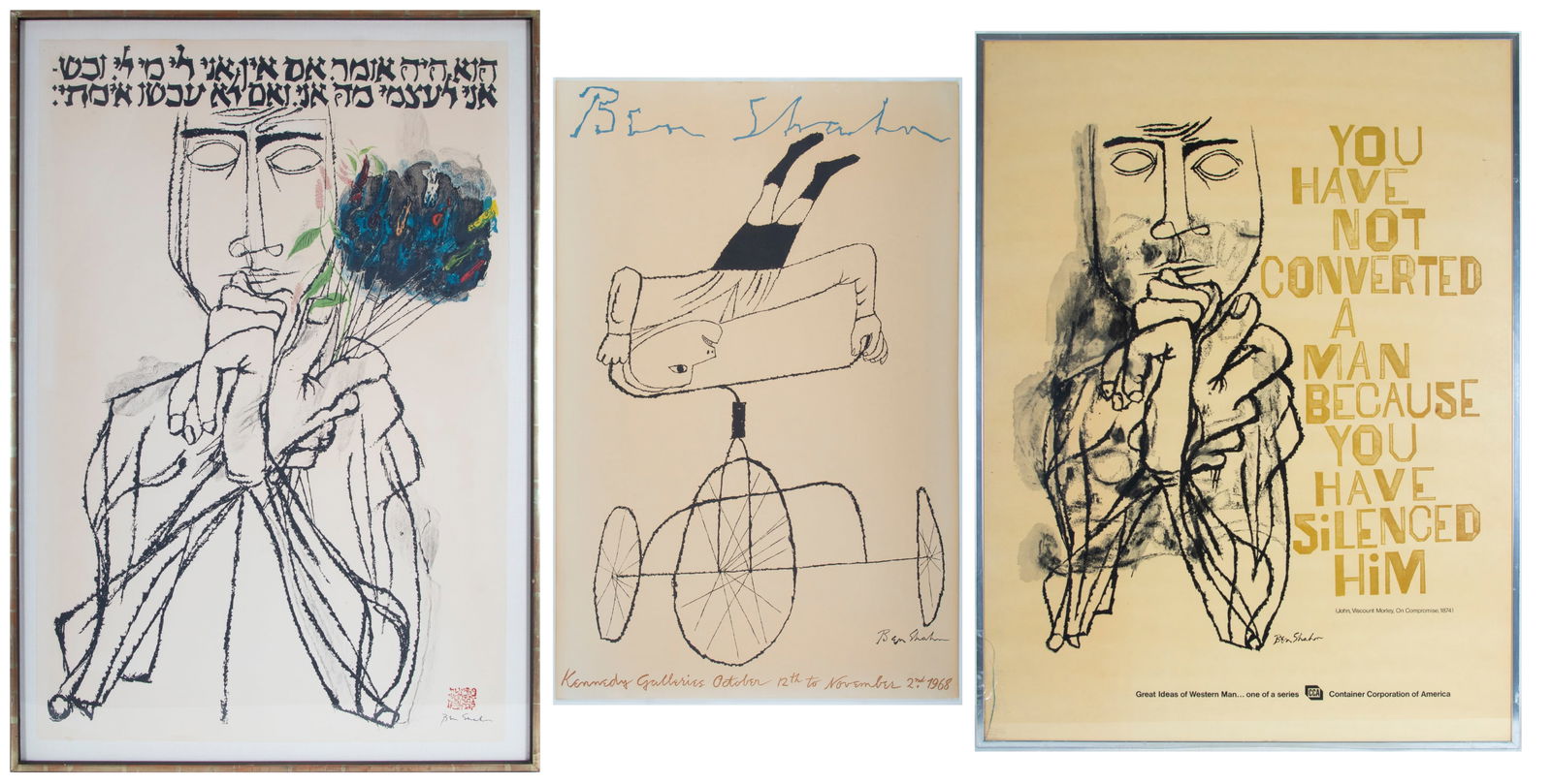 Ben Shahn  (1898-1969) Lithuanian New York  (three) (1 of 6)