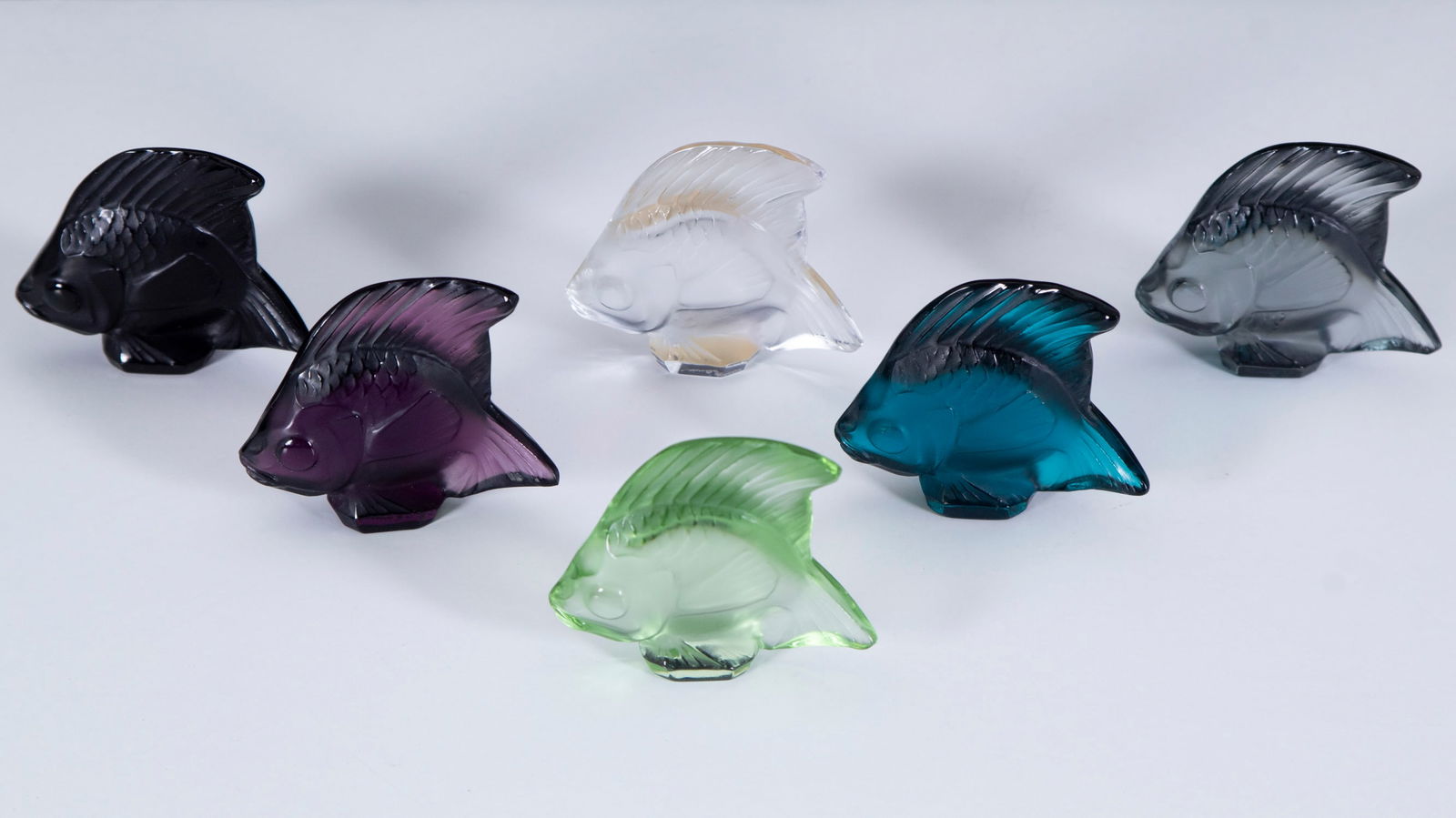 Lalique Crystal Fish  (six) (1 of 2)