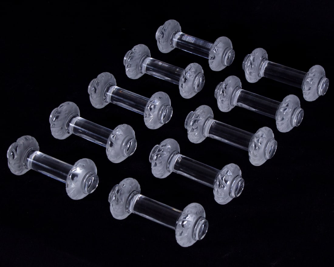 Lalique Crystal Knife Rests  (ten) (1 of 2)
