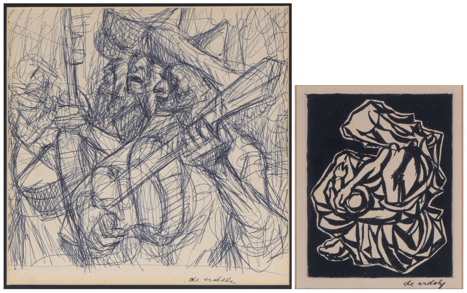 Francis De Erdely  (1904-1959) Hungarian California  (two) (1 of 8)