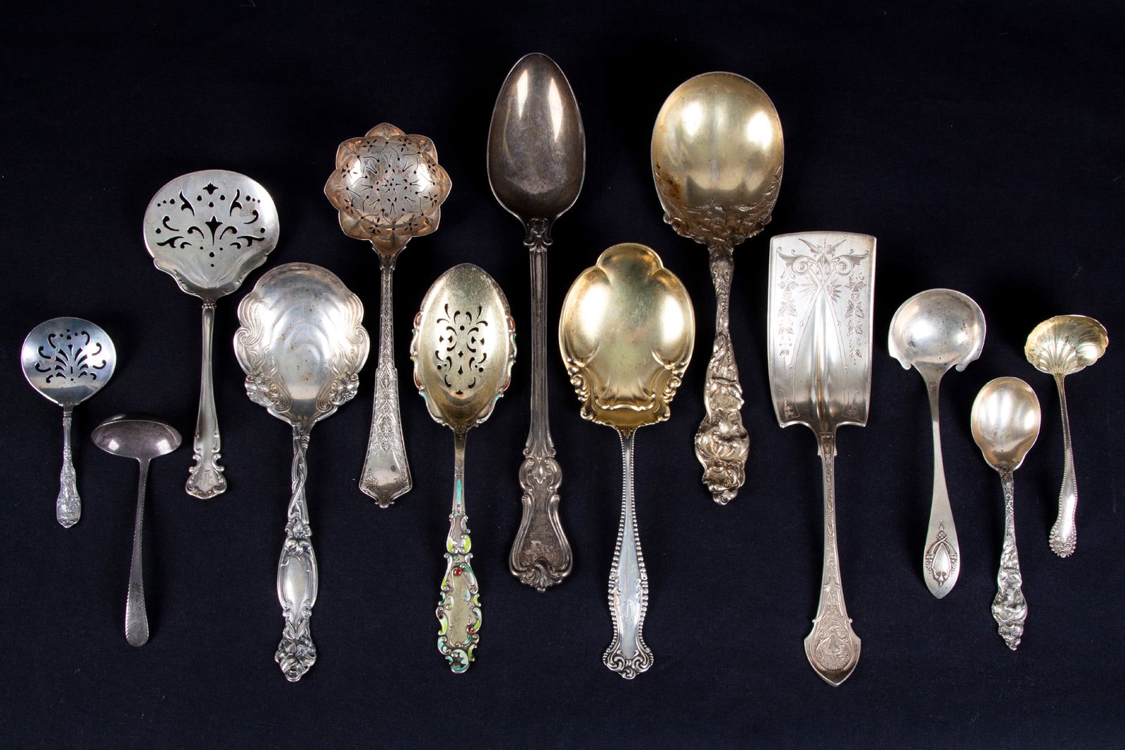 Sterling Silver Serving Spoons:   Shreve, Tiffany, Georg Jensen, Mermod & Jaccard  &  others (1 of 6)