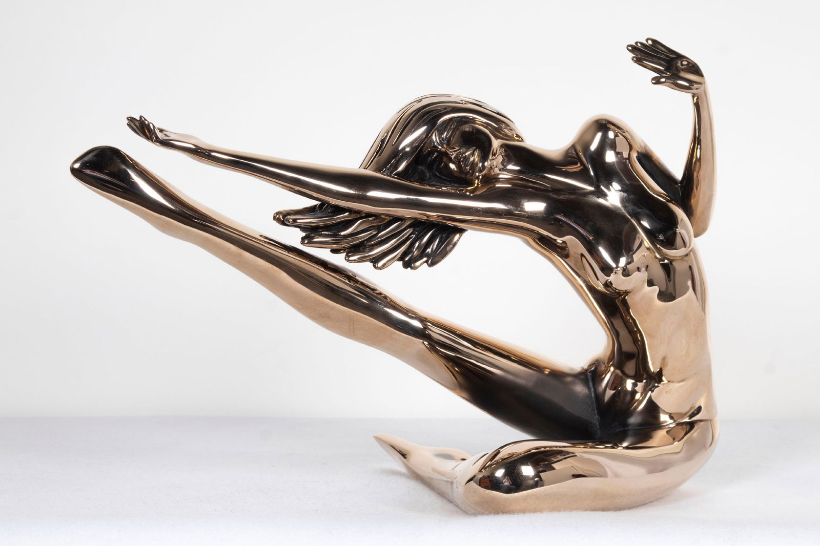 Tom Bennett (1928-) California: ENCORED, 1983, cast bronze sculpture with high polish, signed and dated and numbered 109/250, overall 12 ¾ x 18 x 11 ¼”. Provenance: Artist’s signed certificate.