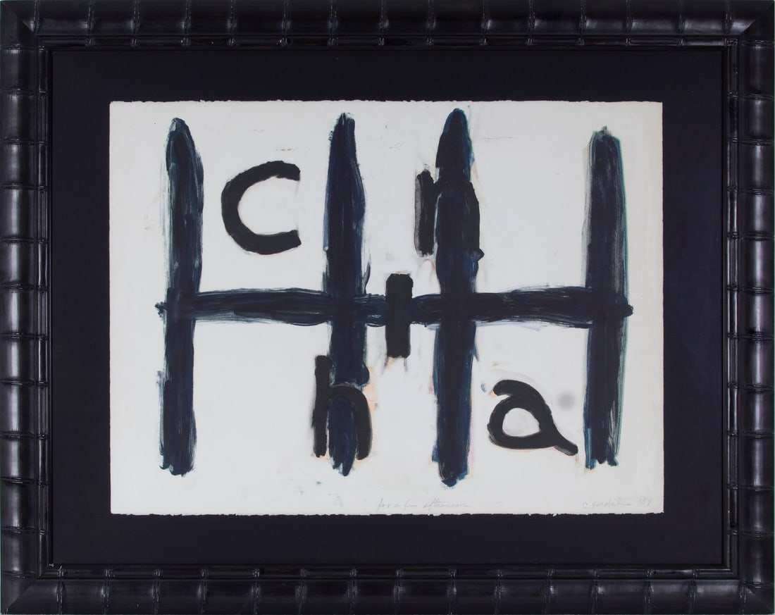 Charles Garabedian (1923-2016) California: FOR A FUN AFTERNOON, 1989, mixed media on paper, signed and dated and titled in pencil, 22 ½ x 30”, frame 33 ½ x 42” with glass.