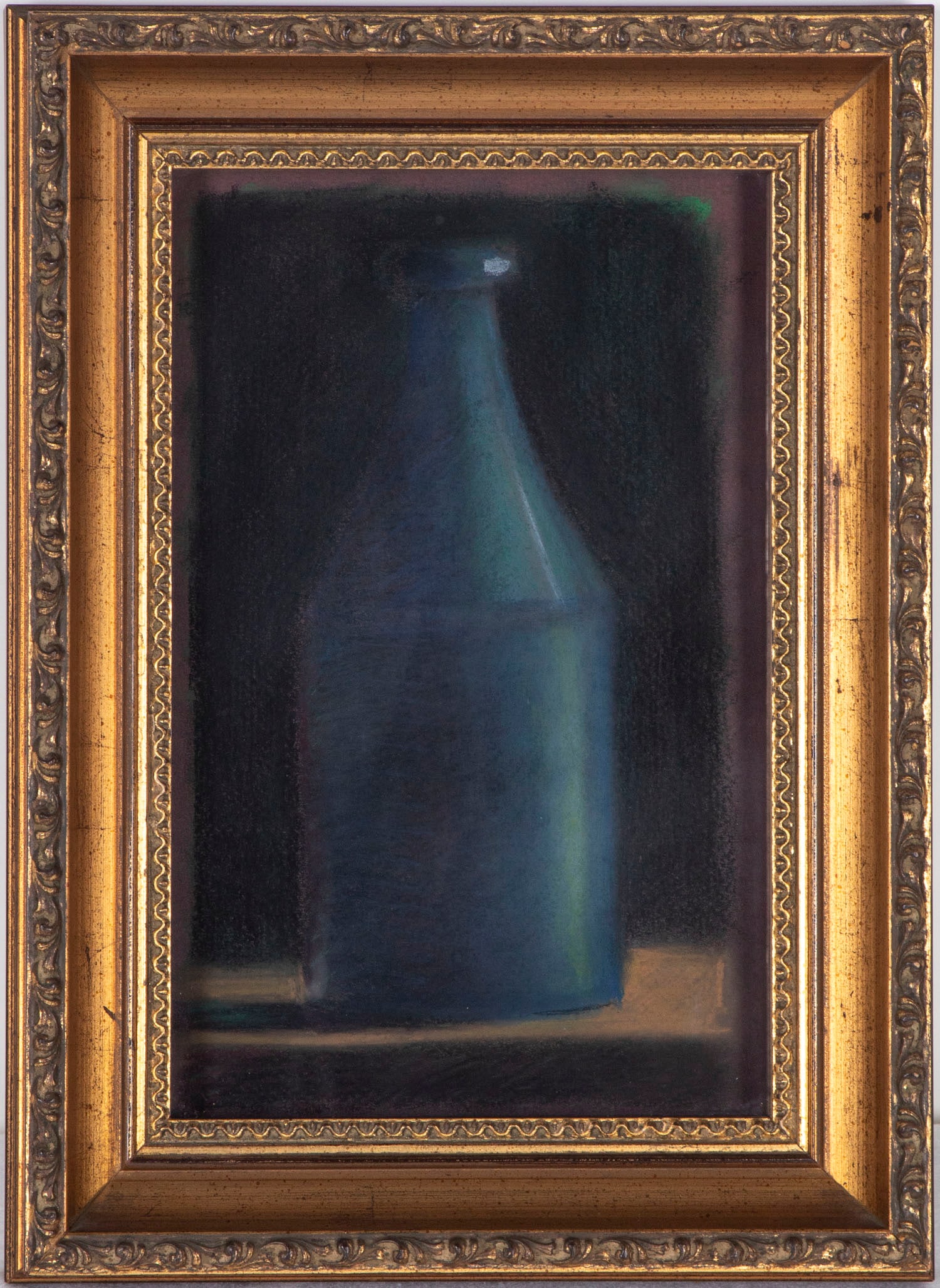 Chris Mooradian (20 th / 21 st Century) California: BOTTLE, color pastel on paper, initialed lower right, 9 ½ x 6 ¼”, frame 12 ¼ x 9 x 2 ¼” with glass. From the collection of Faith Flam, lifelong friend of Betye 