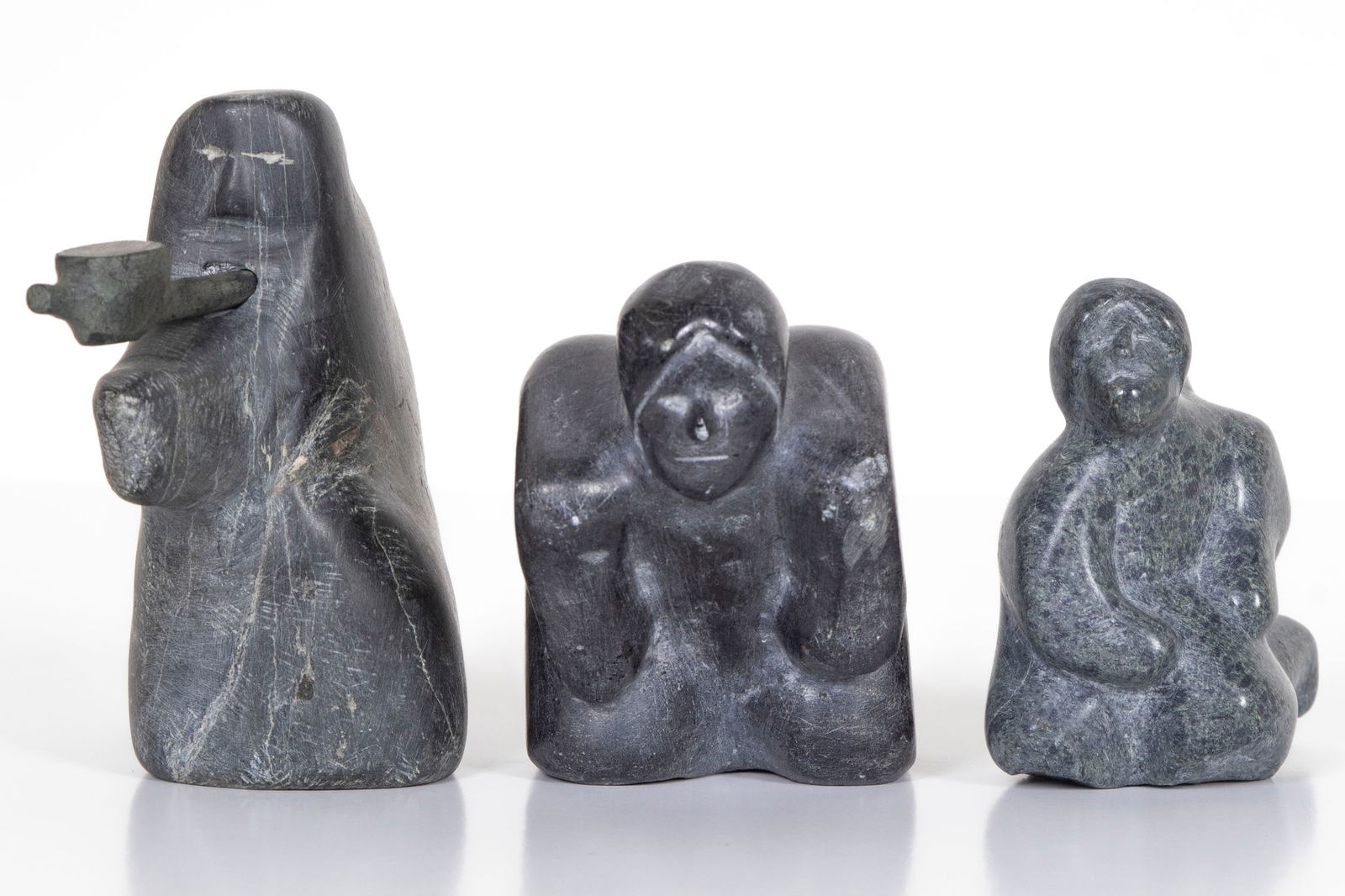 Inuit Art:  Keegooseeot, Utuyak   &   E. U. Irkok  (three) (1 of 6)