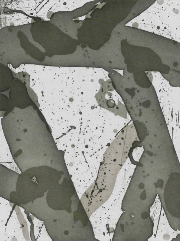 Sam Francis (1923-1994) American: FIRST COPPER (I.7; SFE.2G), 1973, four-color aquatint etching, signed in pencil, artist’s proof 10 aside from the numbered edition 60, image 11 ¾ x 9”, sheet 21 ½ x 15 ¾”, published by 2RC It