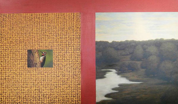 Wade Hoefer (b. 1951) American: RED HEAD, 1989, acrylic painting on canvas, titled signed and dated on verso, 6 ft x 10 ft, in very good studio condition. Provenance: Acquired directly from artist by present owners father.