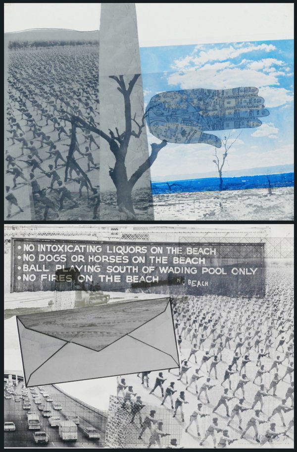 Robert Rauschenberg (1925-2008) American: ART IN AMERICA, 1970, two sided color screenprint on coated stock, initialed in marker, from the numbered edition 100, sheet 12 x 14 ¾”, framed, scotch tape upper left and right corner verso, small