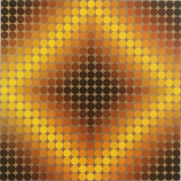 Victor Vasarely (fourteen): 1972 F. BRUCKMANN, fourteen of the same color screenprint posters, images 22 x 22”, full margins, printed in Munich Germany, most have small inventory labels or label remnants on verso, three with a