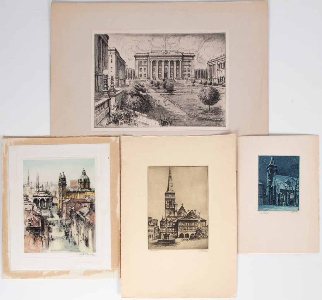 Ernest David Roth  (1879-1964) German American &  Artists Unidentified  (four) (1 of 1)