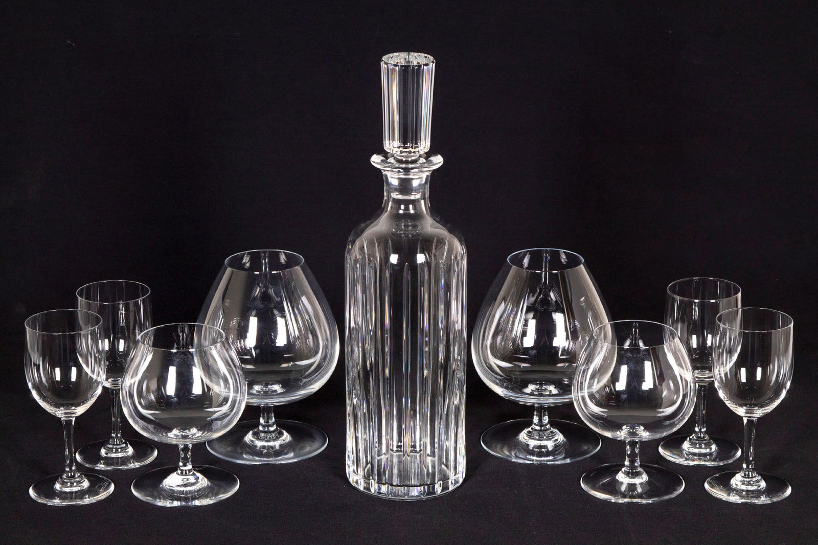 Baccarat decanter & glasses  (nine) (1 of 6)
