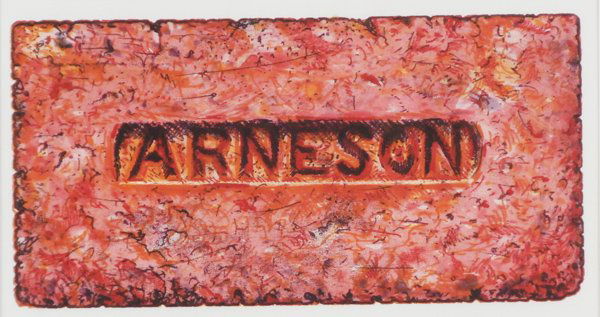 Robert Arneson (1930-1992) Californian: ARNESON, 1979, color etching, signed in pencil, from the numbered edition 20, image 4 ½ x 9”, Landfall Press copyright on verso and blind stamp lower left, sheet 10 ½ x 15”, some smudges in the