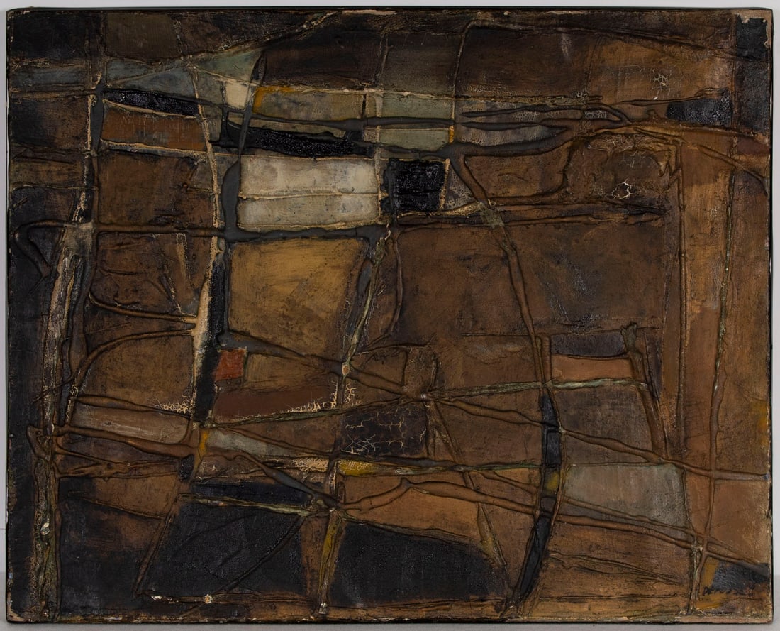 Alfred DeFossez (b. 1932) French: LA NUIT, 1972, oil painting on canvas, signed lower left, 20 x 29”, frame 26 ½ x 35 ½”. Provenance: Gabrielle DeFossez the artist’s daughter. Note: Illustrated in Defossez,