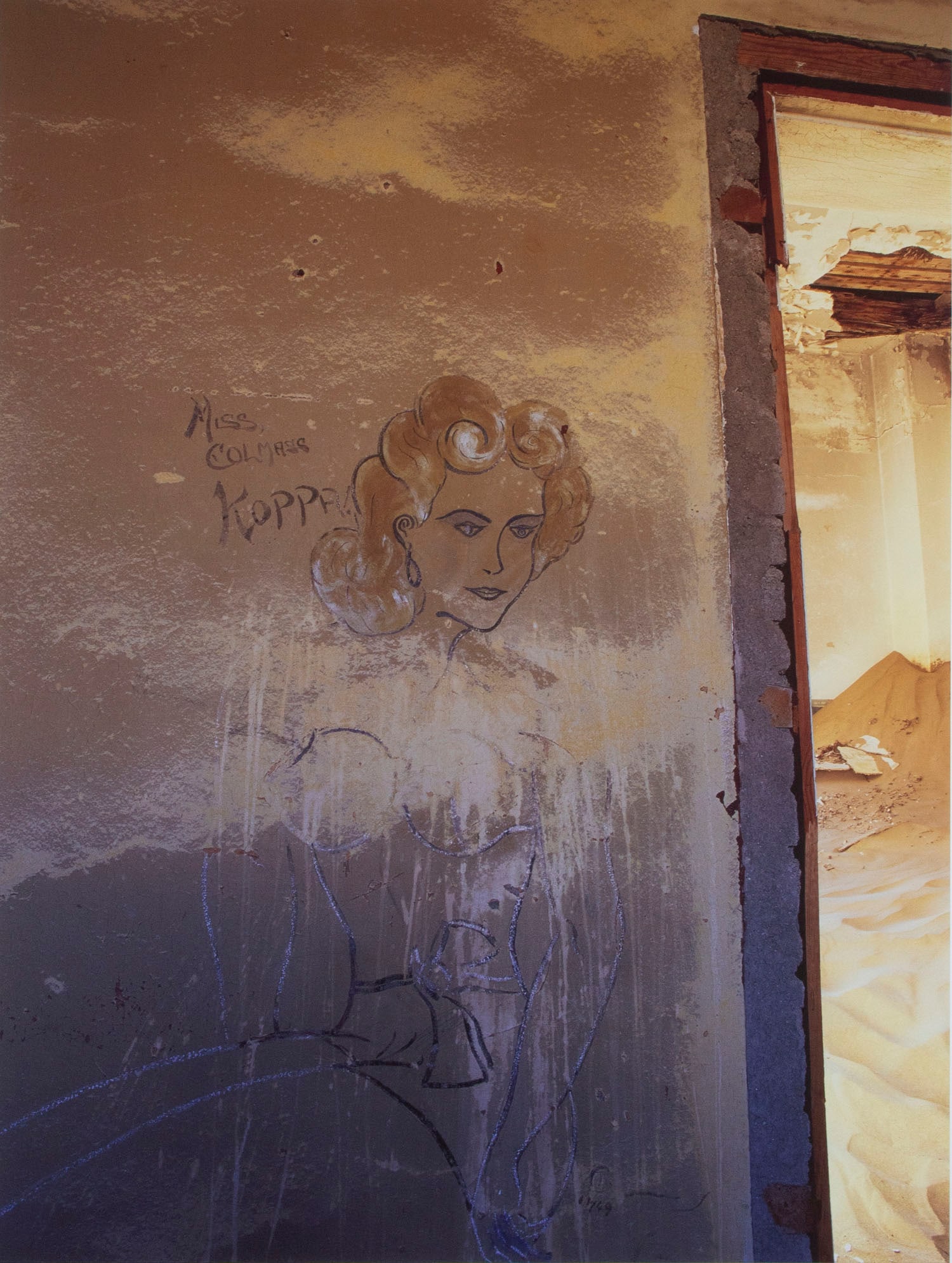 Richard Ehrlich (b. 1938) New York: PLATE NH19 from Namibia Sand Houses, 2004, color inkjet print, signed and inscribed AP in pencil lower right, image 40 x 30”, sheet 46 ½ x 35”, frame 49 ½ x 37 ¾&rdquo