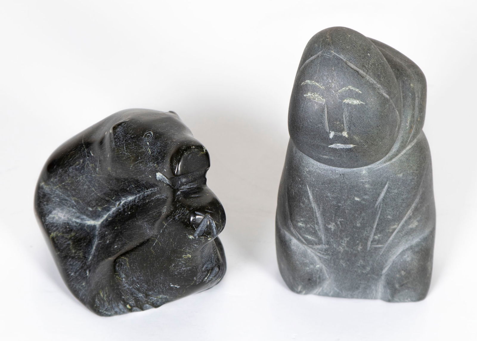 Inuit Art:  Ropee Natsiapk  &  Hallow  artist  (two) (1 of 6)