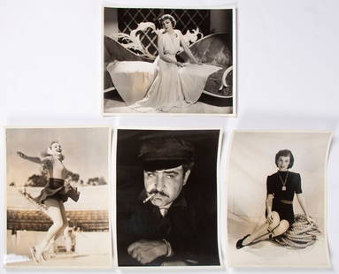 Movie Photography: Paramount Pictures, Don English, Eugene Robert Richee (2), & William Walling: Four Paramount Pictures black & white photograph movie stills: Don English Skating Togs, Betty Grable from ‘Campus Dormitory’; Eugene Robert Richee Very Nautical and Very Nice, Paulette Goddard; W