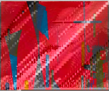 Adam Ross  (b. 1962) California: UNTITLED, 2004, oil and alkyd painting on canvas over wood panel, signed and dated on verso, 20 x 24&rdquo;. Provenance: Numark Gallery, Washington DC.