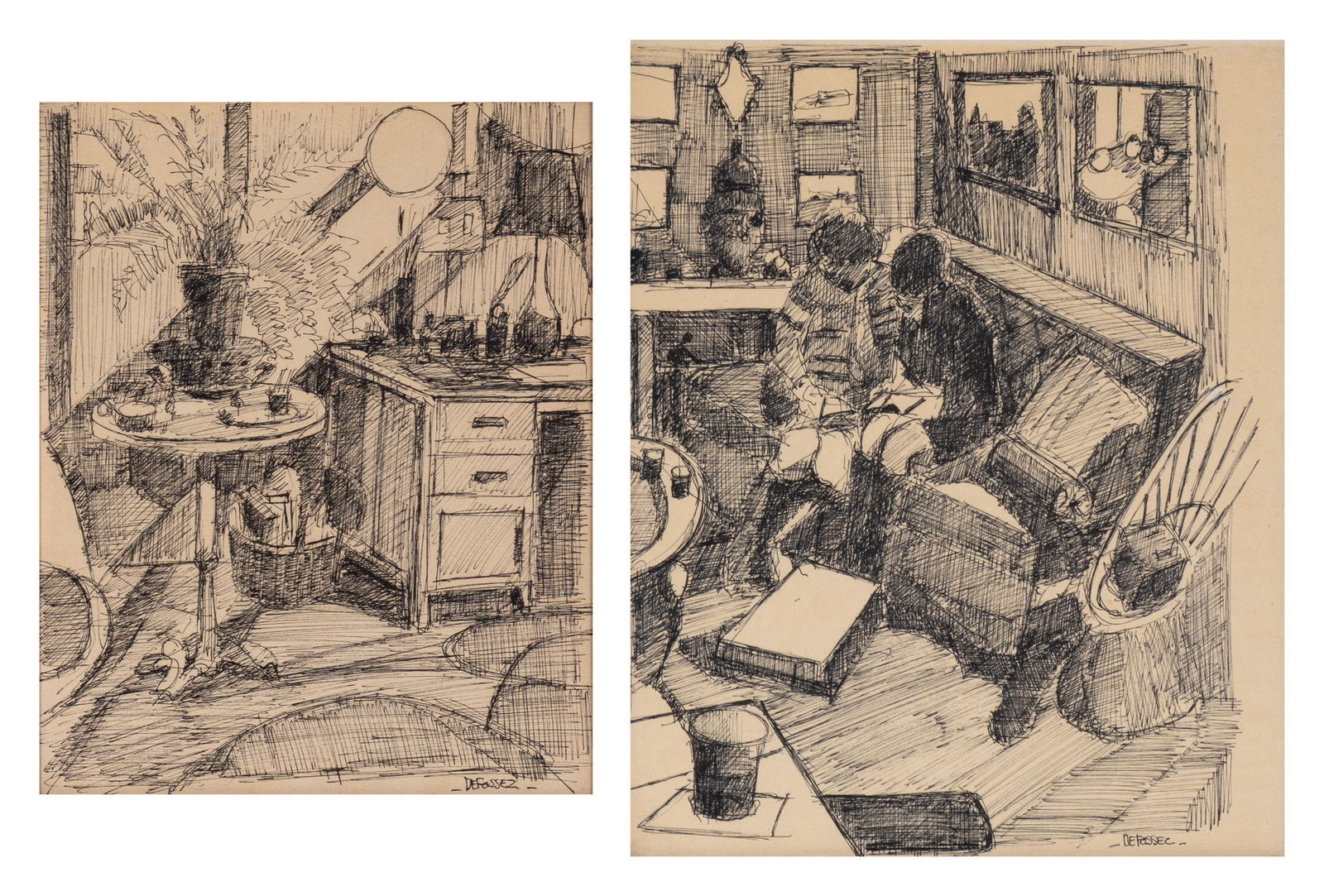 Alfred DeFossez  (b. 1932) French  (two) (1 of 5)