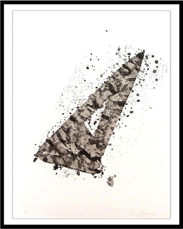 Sam Francis (1923-1994) American: UNTITLED (L.200; SF.208), 1976, one-color lithograph, signed in pencil, from the numbered edition of 30, sheet 33 x 25”, framed, a few small soft handling creases, otherwise in very good condition.