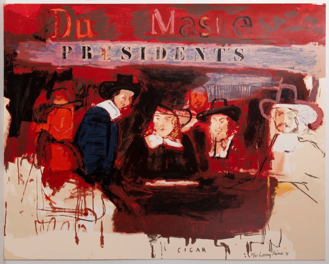Larry Rivers (1923-2002) American: DUTCH MASTERS, 1991, color screenprint, signed and dated and numbered 70/95 in pencil or crayon, sheet 32 x 40”.