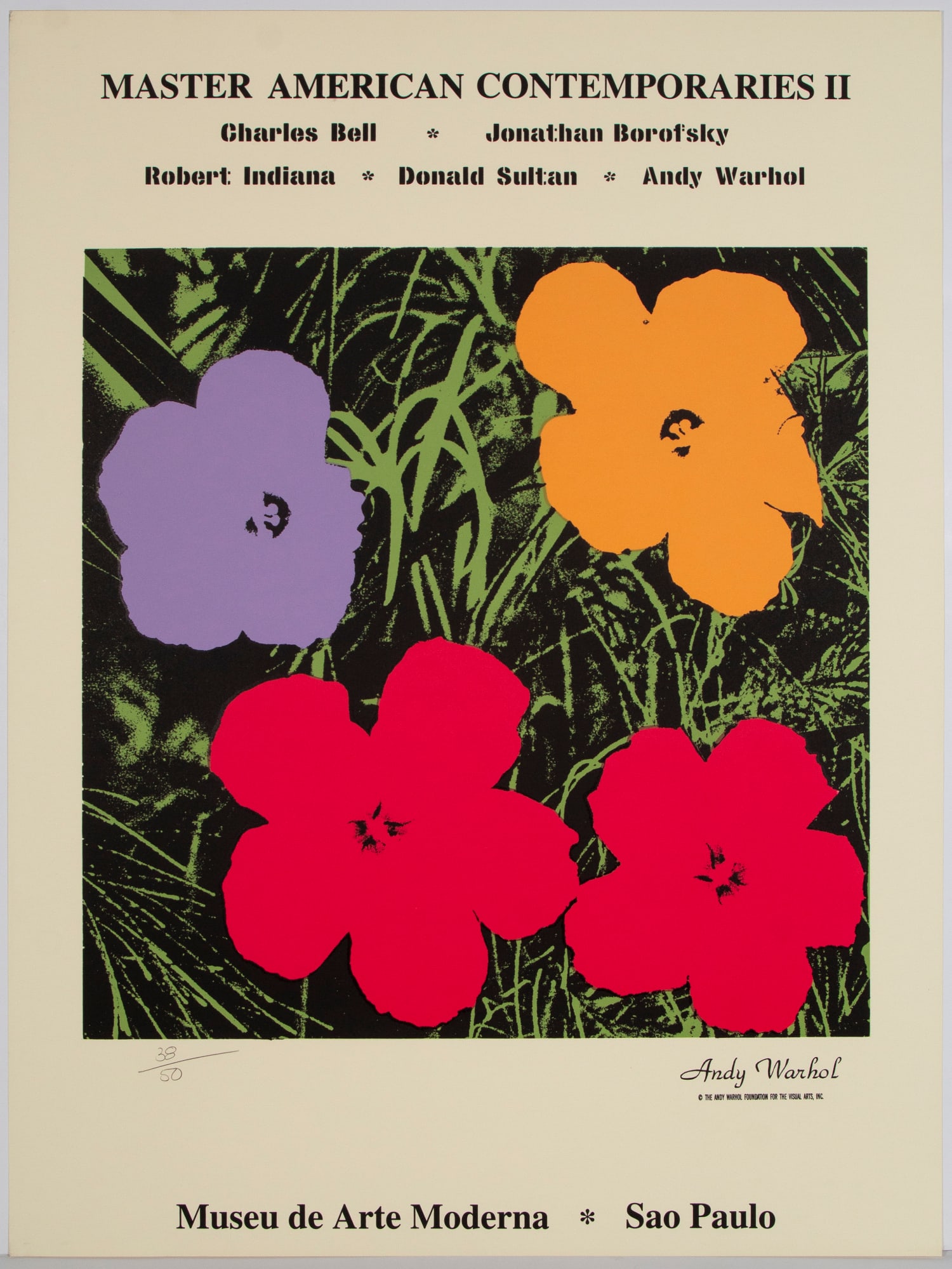 Andy Warhol (1928-1987) New York: FLOWERS from the Master American Contemporaries, color lithograph with screenprint, stamped Andy Warhol and copyrighted the Andy Warhol Foundation for the Visual Arts, Inc. lower right, numbered