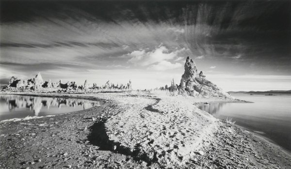 Photography: Robert Dawson (b. 1950) Californian: UNTITLED #1, MONO LAKE SERIES, 1979, gelatin silver print, 11 x 14”, signed dated and titled on verso, some discoloration lower left margin, half-sheet toning mainly visible on verso, otherwise in g